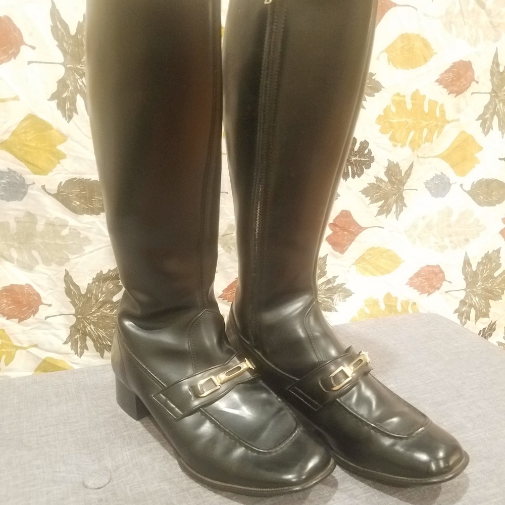 Black Over the Knee Boots, Made in Japan
